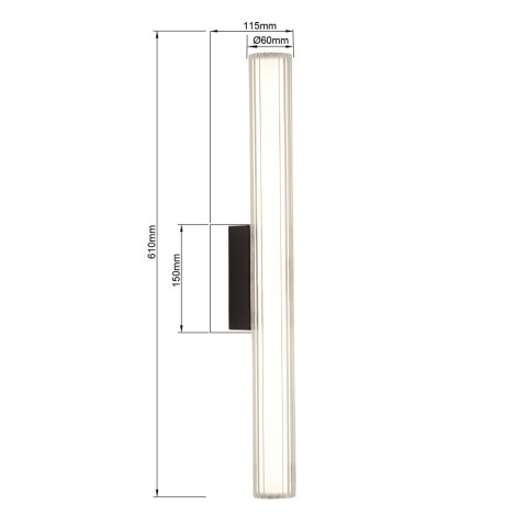 Light Prestige Kinkiet Linea 61 cm czarny LED CCT