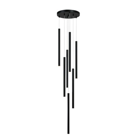 Light Prestige Lampa wisząca Lungo 7 czarna 7xG9
