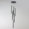 Light Prestige Lampa wisząca Lungo 7 czarna 7xG9