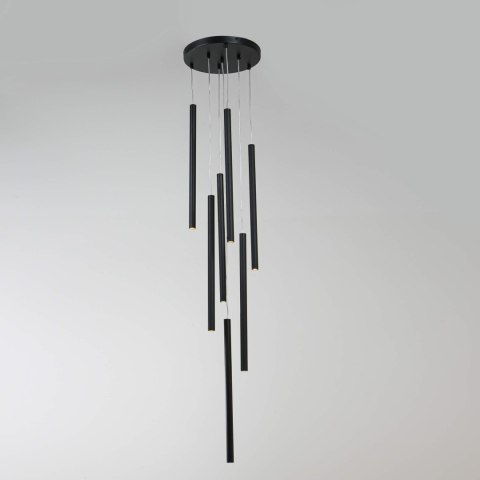 Light Prestige Lampa wisząca Lungo 7 czarna 7xG9
