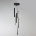 Light Prestige Lampa wisząca Lungo 7 czarna 7xG9
