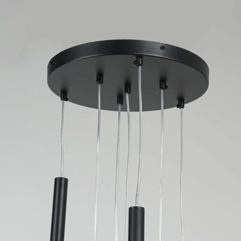 Light Prestige Lampa wisząca Lungo 7 czarna 7xG9