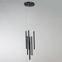 Light Prestige Lampa wisząca Lungo 7 czarna 7xG9