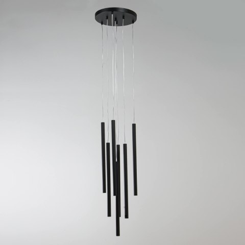 Light Prestige Lampa wisząca Lungo 7 czarna 7xG9