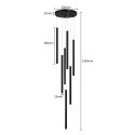 Light Prestige Lampa wisząca Lungo 7 czarna 7xG9