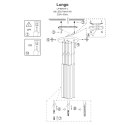 Light Prestige Lampa wisząca Lungo 7 czarna 7xG9