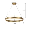 Light Prestige Lampa wisząca Midway Triangle złota LED 3000K
