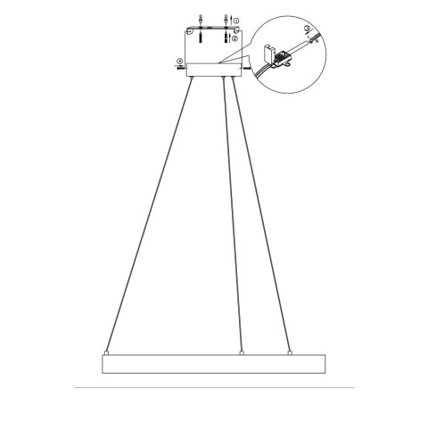 Light Prestige Lampa wisząca Midway Triangle złota LED 3000K