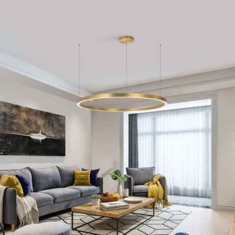 Light Prestige Lampa wisząca Midway złota duża LED 3000K