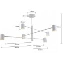 Light Prestige Lampa wisząca Snow 6 biała 6xGU10