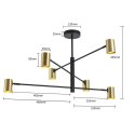 Light Prestige Lampa wisząca Snow 6 złota 6xGU10