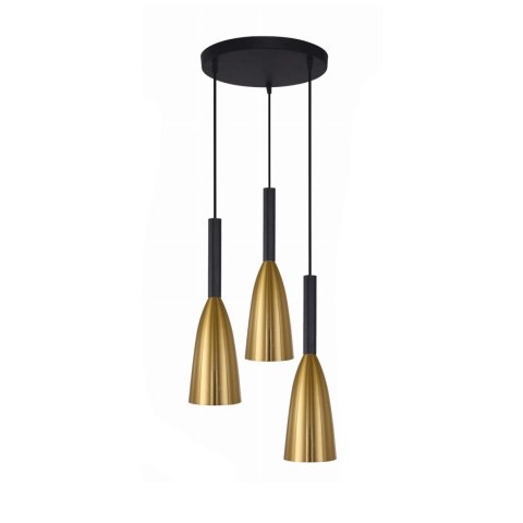 Light Prestige Lampa wisząca Solin 3 złota 3xE27