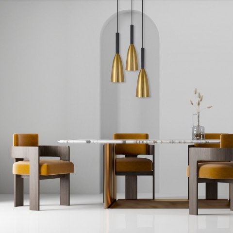 Light Prestige Lampa wisząca Solin 3 złota 3xE27