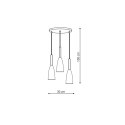 Light Prestige Lampa wisząca Solin 3 złota 3xE27