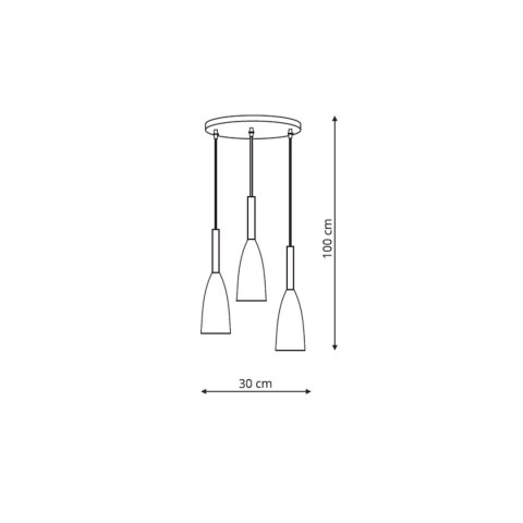 Light Prestige Lampa wisząca Solin 3 złota 3xE27