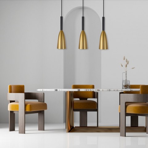 Light Prestige Lampa wisząca Solin 3 złota 3xE27