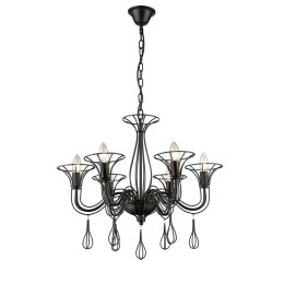 Light Prestige Lampa wisząca Tarragona czarna 6xE14