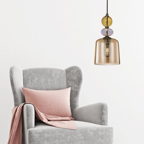 Light Prestige Lampa wisząca Tropea bursztynowa 1xE27