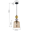 Light Prestige Lampa wisząca Tropea bursztynowa 1xE27