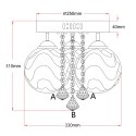 Light Prestige Ozdobny plafon Sada srebrny 3xE14 plus LED
