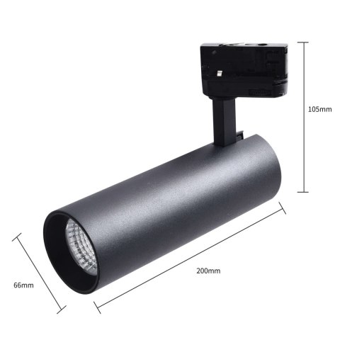 Light Prestige Reflektor do szynoprzewodów Magnum 3F czarny LED CCT