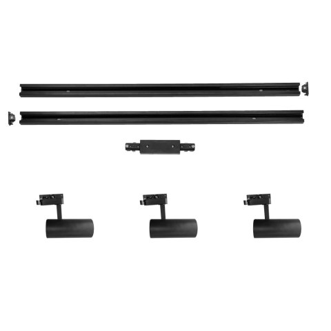 Light Prestige Zestaw oświetlenia szynowego Ice SET 1F czarny 3xGU10