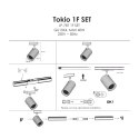 Light Prestige Zestaw oświetlenia szynowego Tokio SET 1F biały 4xGU10