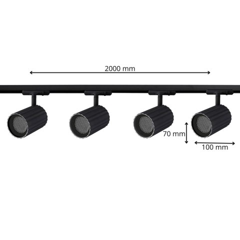 Light Prestige Zestaw oświetlenia szynowego Tokio SET 1F czarny 4xGU10