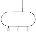 Lampa wisząca 2 punktowa srebrno czarna Luna 3-SL