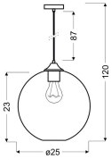 LAMPA WISZĄCA EDISON 25 1X60W E27 CZERWONY
