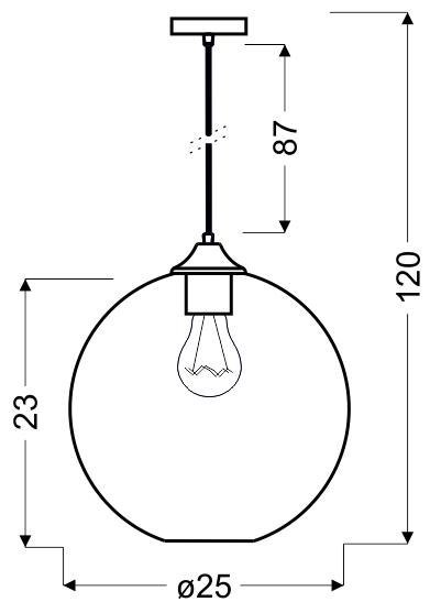 LAMPA WISZĄCA EDISON 25 1X60W E27 CZERWONY