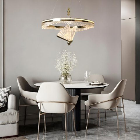 Light Prestige Lampa wisząca Marissa Cristal złota LED CCT