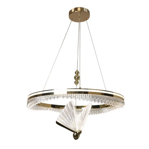 Light Prestige Lampa wisząca Marissa Cristal złota LED CCT