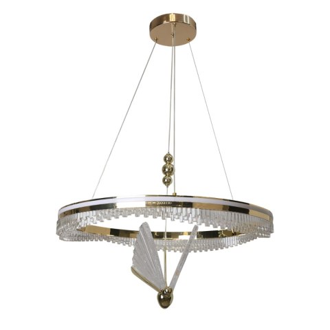 Light Prestige Lampa wisząca Marissa Cristal złota LED CCT
