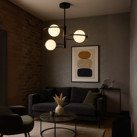 Light Prestige Plafon Dorado ring czarna 3x E14