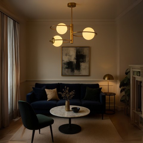 Light Prestige Plafon Dorado ring złota 3 x E14