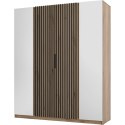 Szafa 200cm z lustrem KAYA 14 dąb evoke / dąb evoke / czarny