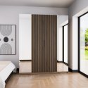 Szafa 200cm z lustrem KAYA 14 dąb evoke / dąb evoke / czarny