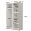 Szafa przesuwna 120 UBEC 64 dąb lindberg