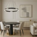 Light Prestige Lampa wisząca Tura 60 cm czarna LED CCT