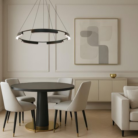 Light Prestige Lampa wisząca Tura 60 cm czarna LED CCT