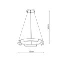 Light Prestige Lampa wisząca Tura 60 cm czarna LED CCT