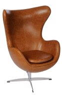 Fotel Jajo brązowy jasny vintage Premium ( Rozmiar: uniwersalny )