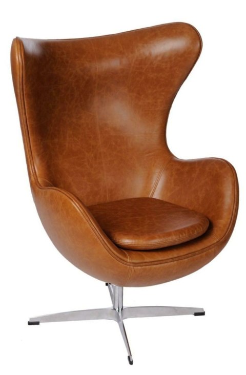 Fotel Jajo brązowy jasny vintage Premium ( Rozmiar: uniwersalny )