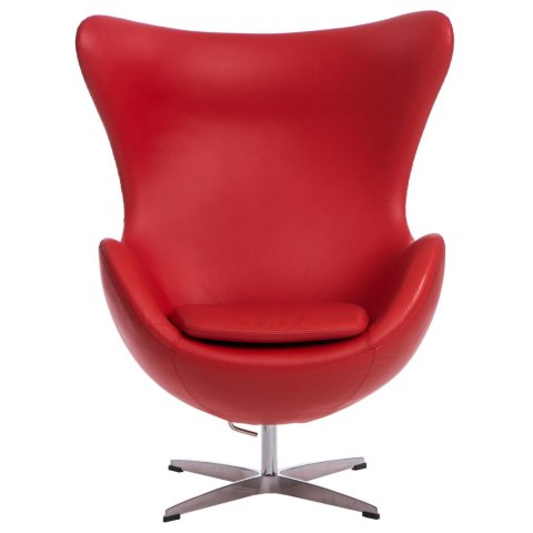 Fotel Jajo czerwona skóra 65 Premium ( Rozmiar: uniwersalny )