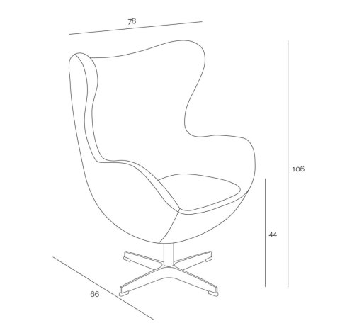 Fotel Jajo niebieski ciemny kaszmir 118