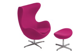 Fotel Jajo z podnóżkiem kaszmir 39