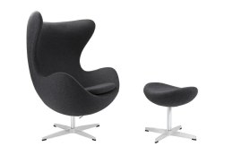 Fotel Jajo z podnóżkiem kaszmir 41