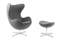 Fotel Jajo z podnóżkiem kaszmir 42