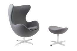 Fotel Jajo z podnóżkiem kaszmir 42